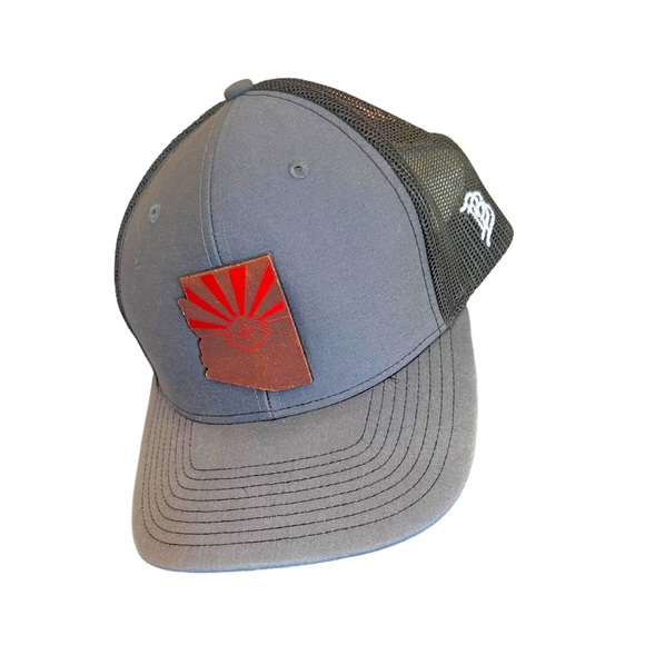 Arizona State 48 curved trucker hat by Richardson excellent condition grey red - Picture 2 of 4